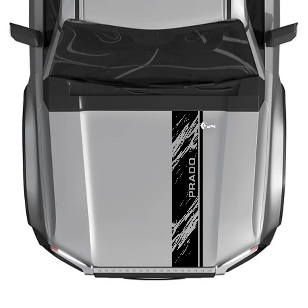 2024 Toyota Land Cruiser Prado Hood Stripe Calcomanías destruidas Calcomanías gráficas de vinilo
