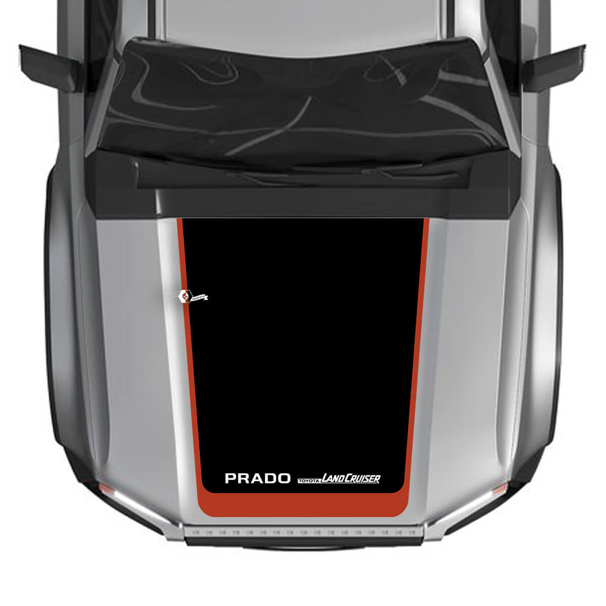 2024 Toyota Land Cruiser Prado Hood Calcomanías Vinilo Calcomanías gráficas Grandes 3 colores

