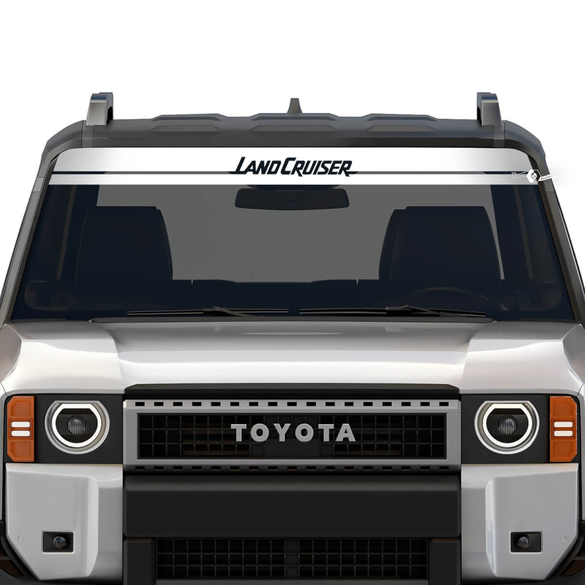 2024 Pancarta para parabrisas Toyota Land Cruiser Prado Calcomanías destruidas a rayas Calcomanías gráficas de vinilo
