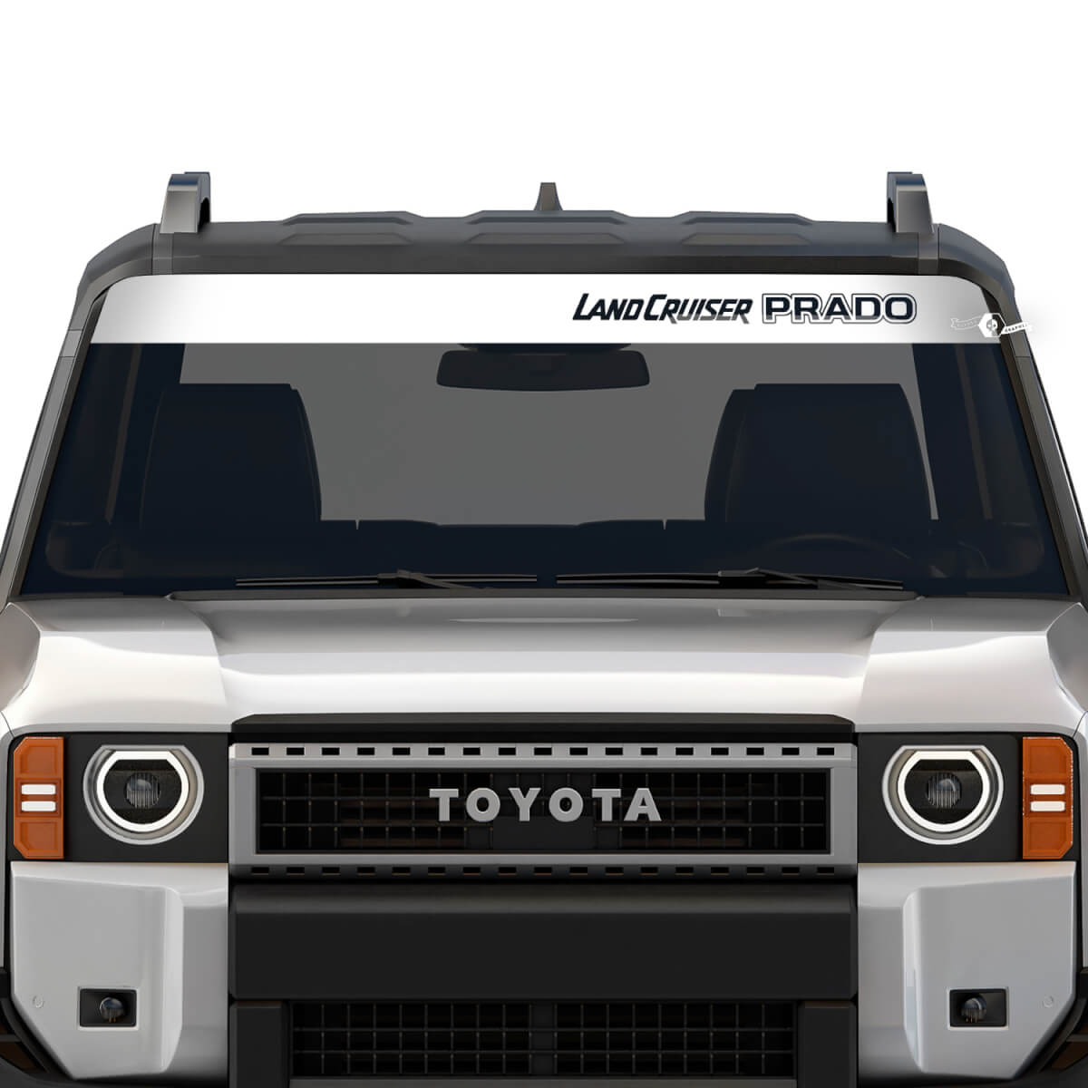 Banner de parabrisas Toyota Land Cruiser Prado 2024 Calcomanías de rayas destruidas Calcomanías gráficas de vinilo
