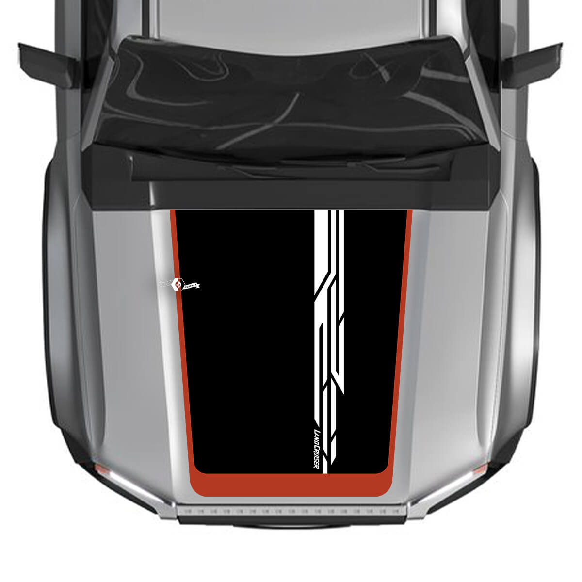 2024 Toyota Land Cruiser Prado Hood Pegatinas Calcomanías Vinilo Gráfico Pegatinas Calcomanías Línea Grande 3 Colores
