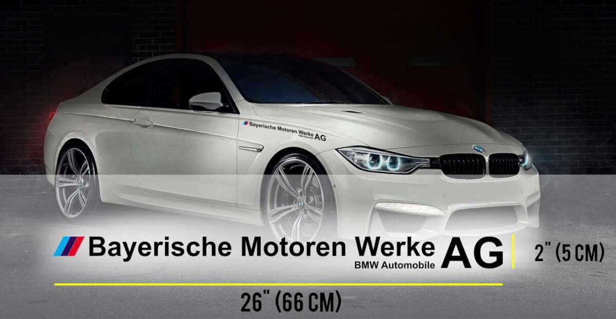 Juego de adhesivos de vinilo para capó lateral de Bayerische Motoren Werke AG para BMW