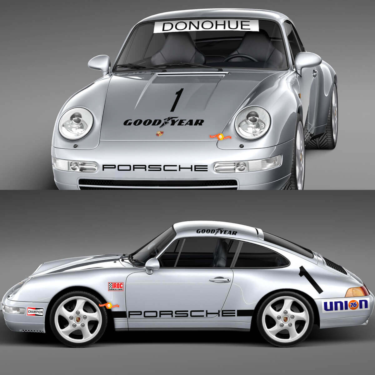 Juego de calcomanías de pegatinas Porsche 911 Racing de 1974 - Gráficos de vinilo clásicos para restauración y personalización 3
