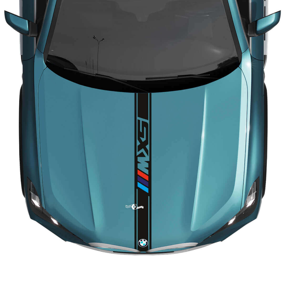 Calcomanía adhesiva de rayas personalizadas para capó BMW X5 G05 - Vinilo colores M M Performance
