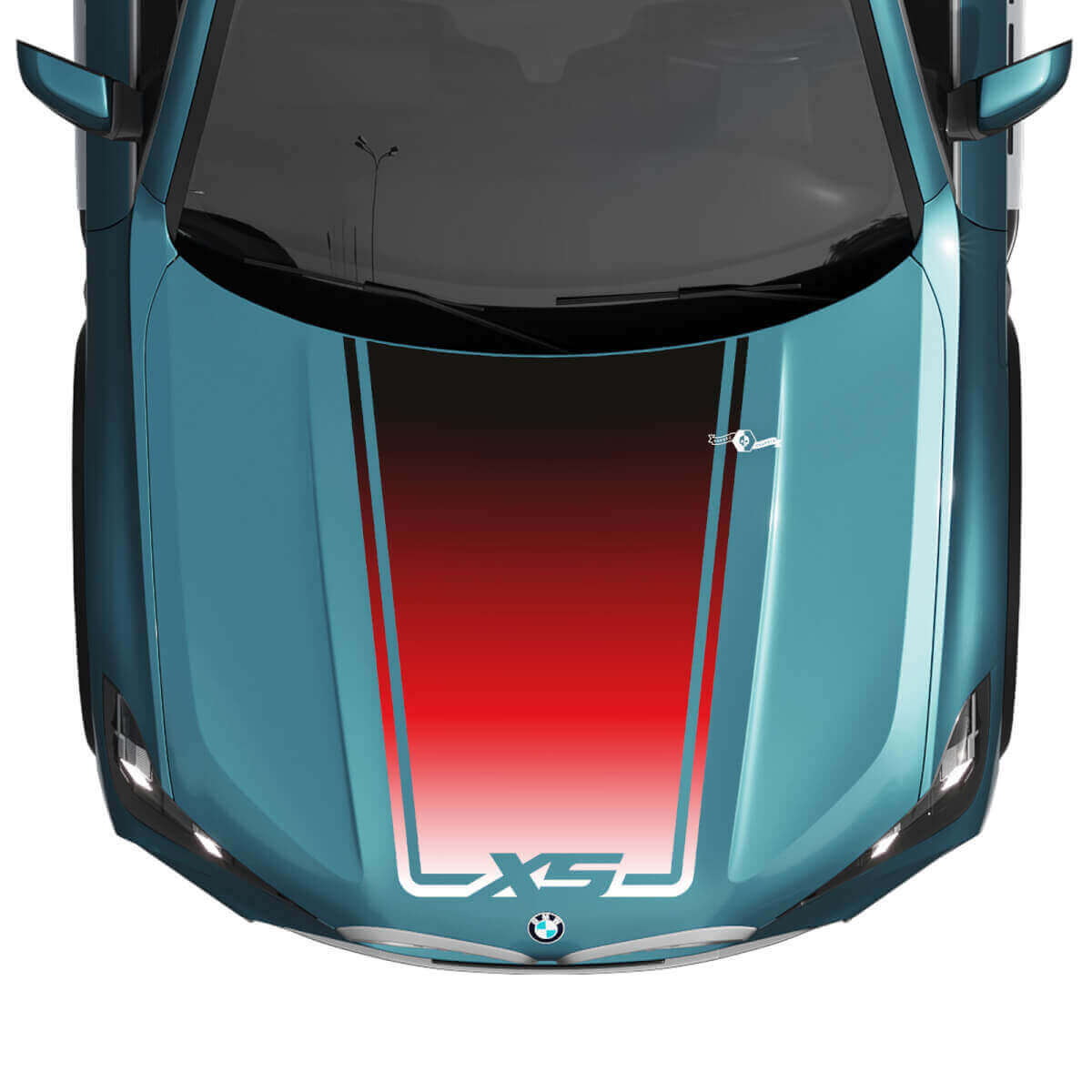 BMW X5 G05 Hood Wrap Accent Central Calcomanía - Pegatinas gráficas de vinilo
