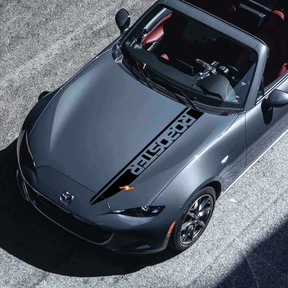Calcomanía Vinilo de Letras y Franjas para Capó Roadster para Mazda MX-5 Miata