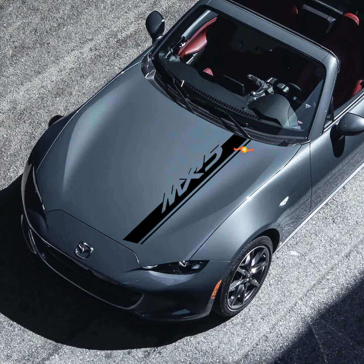 Calcomanía de Vinilo con Letras MX-5 para el Capó para Mazda MX-5 Miata