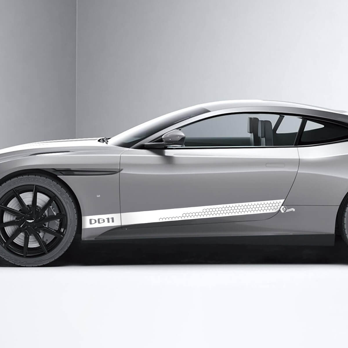Side Aston Martin DB11 Honeycomb Puertas laterales Calcomanías de vinilo Pegatinas
