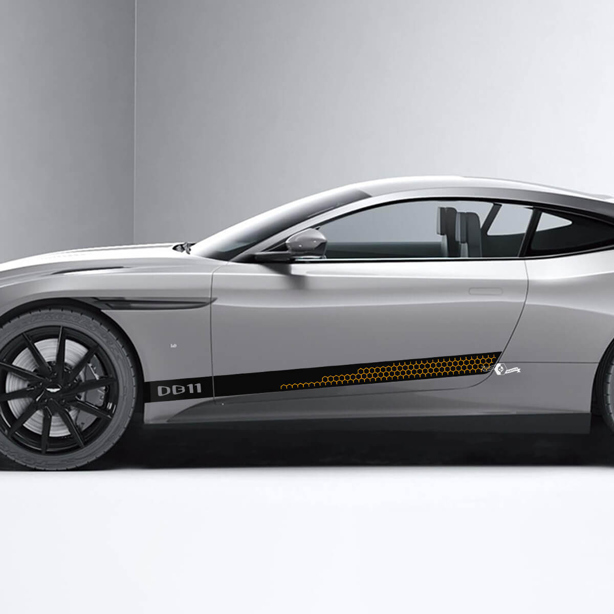 Pegatinas laterales de vinilo para puertas de panal Aston Martin DB11, 2 colores
