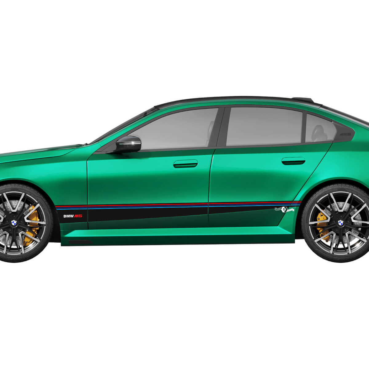 Kit de pegatinas Racing de rayas laterales M colores para BMW Serie 5 G60 M5 G90 - SupDec Graphix Vinilos Adhesivos
