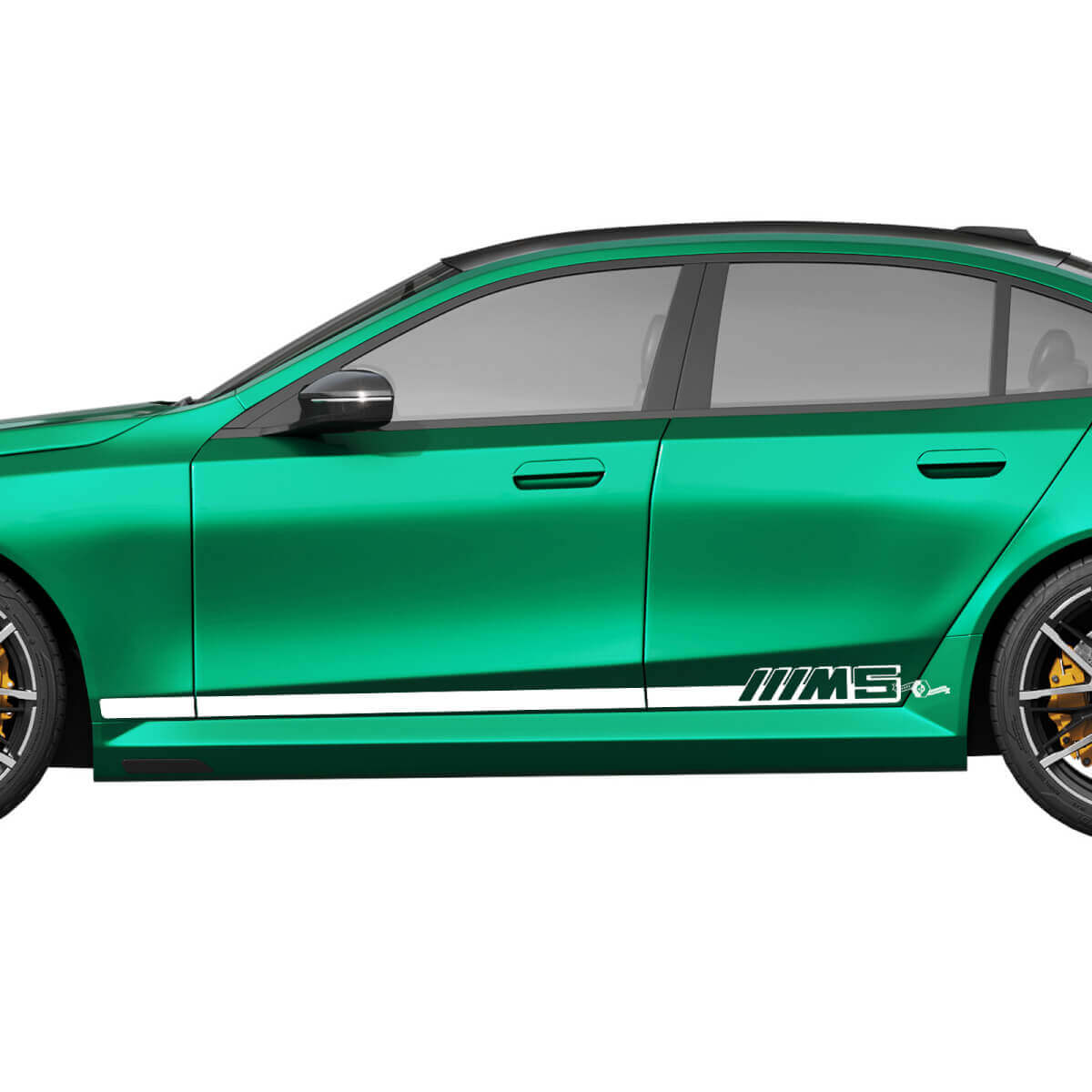 Kit de pegatinas laterales M5 Stripes Racing para BMW Serie 5 G60 M5 G90 - Adhesivos de vinilo SupDec Graphix
