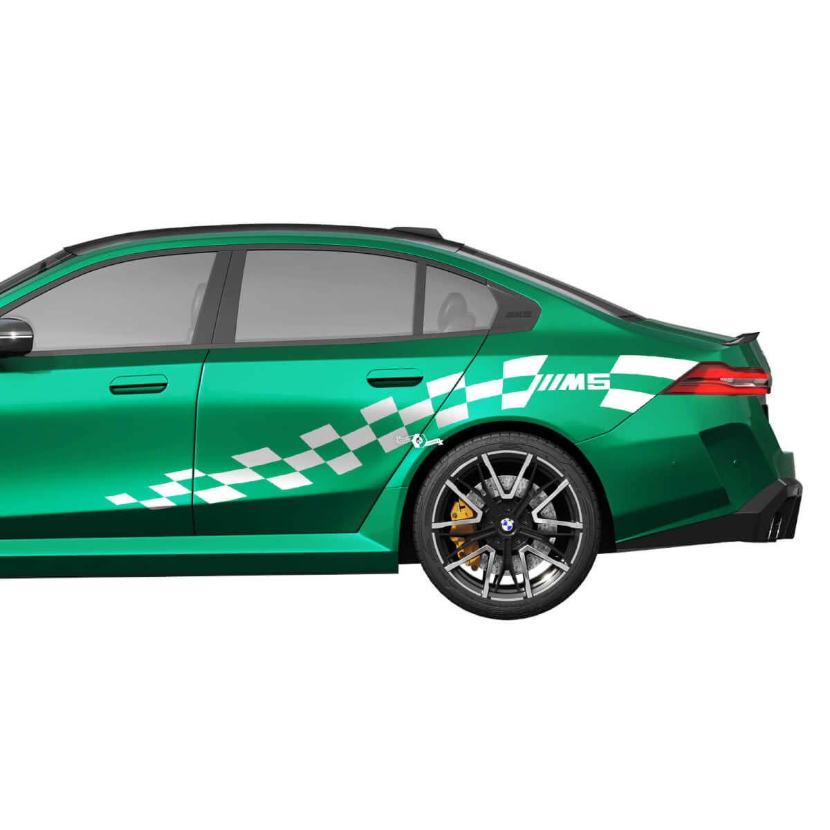 Kit de pegatinas laterales M5 a cuadros Racing para BMW Serie 5 G60 M5 G90 - Adhesivos de vinilo SupDec Graphix

