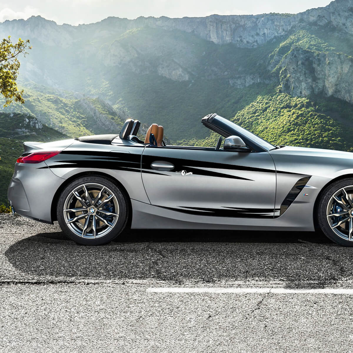 Calcomanía de vinilo con rayas tribales para puerta con detalles laterales compatible con BMW Z4
