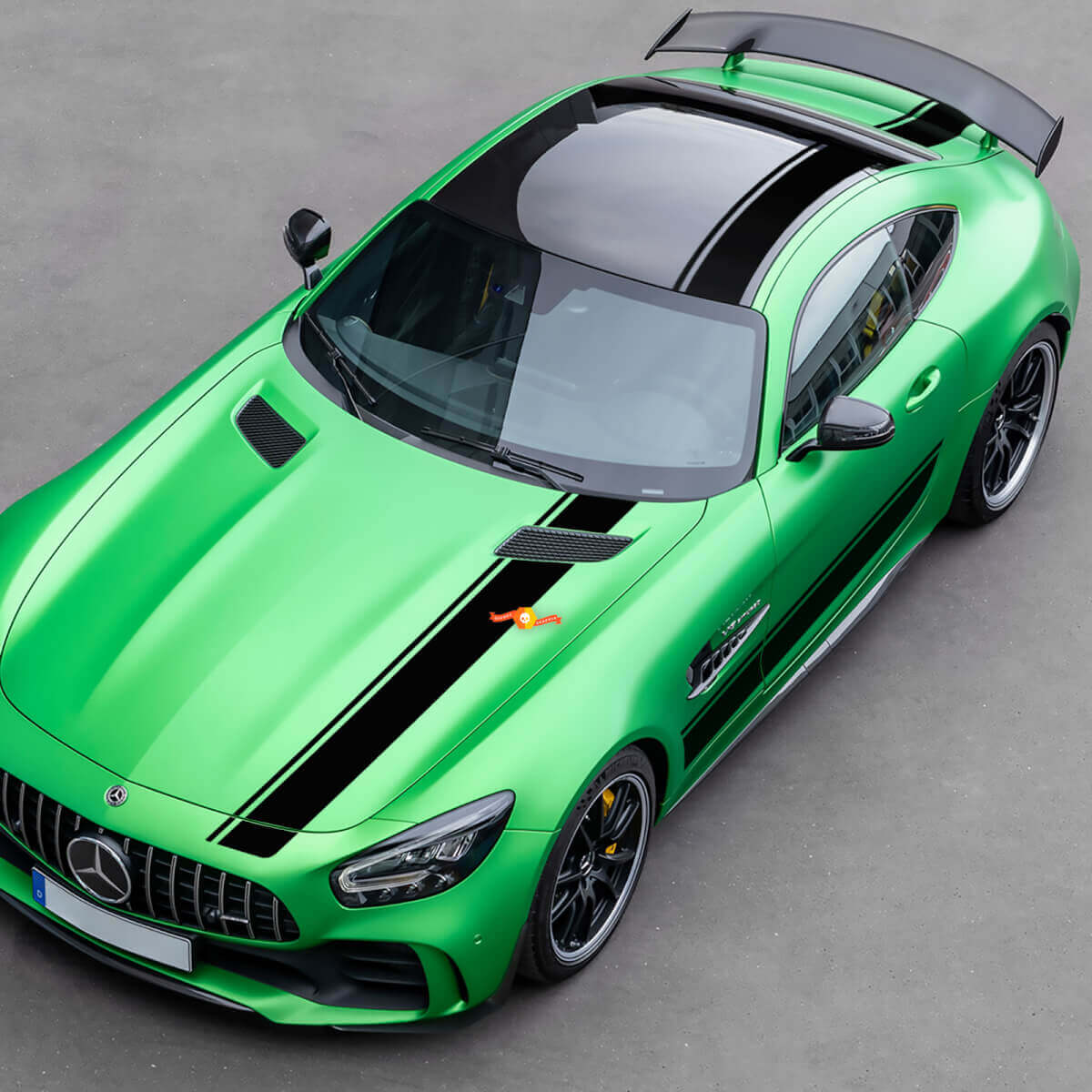Calcomanías de vinilo de rayas de kit completo estilo racing para Mercedes-Benz AMG GT R Pro