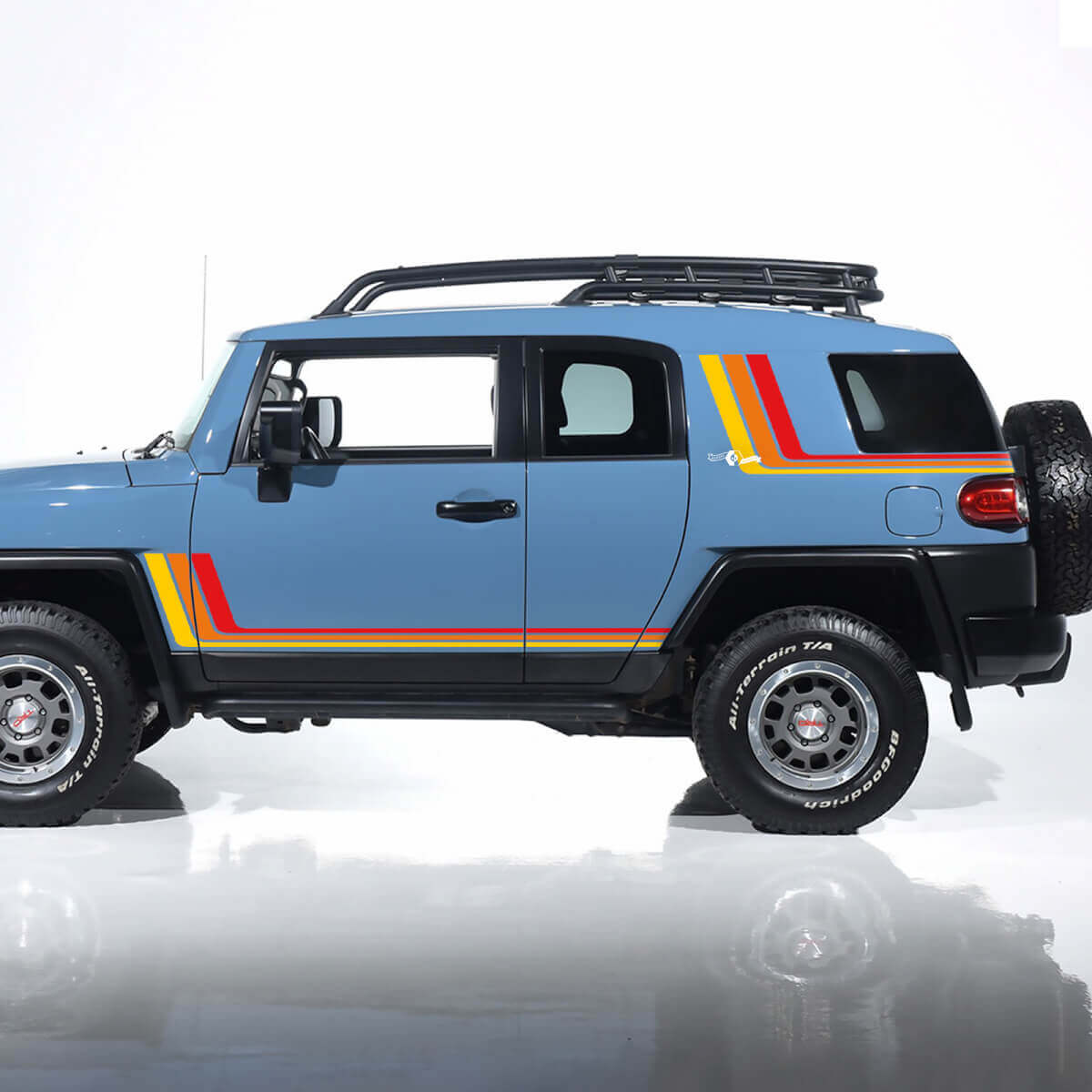 Gráficos de pegatinas laterales de rayas retro vintage - aptos para Toyota FJ Cruiser
