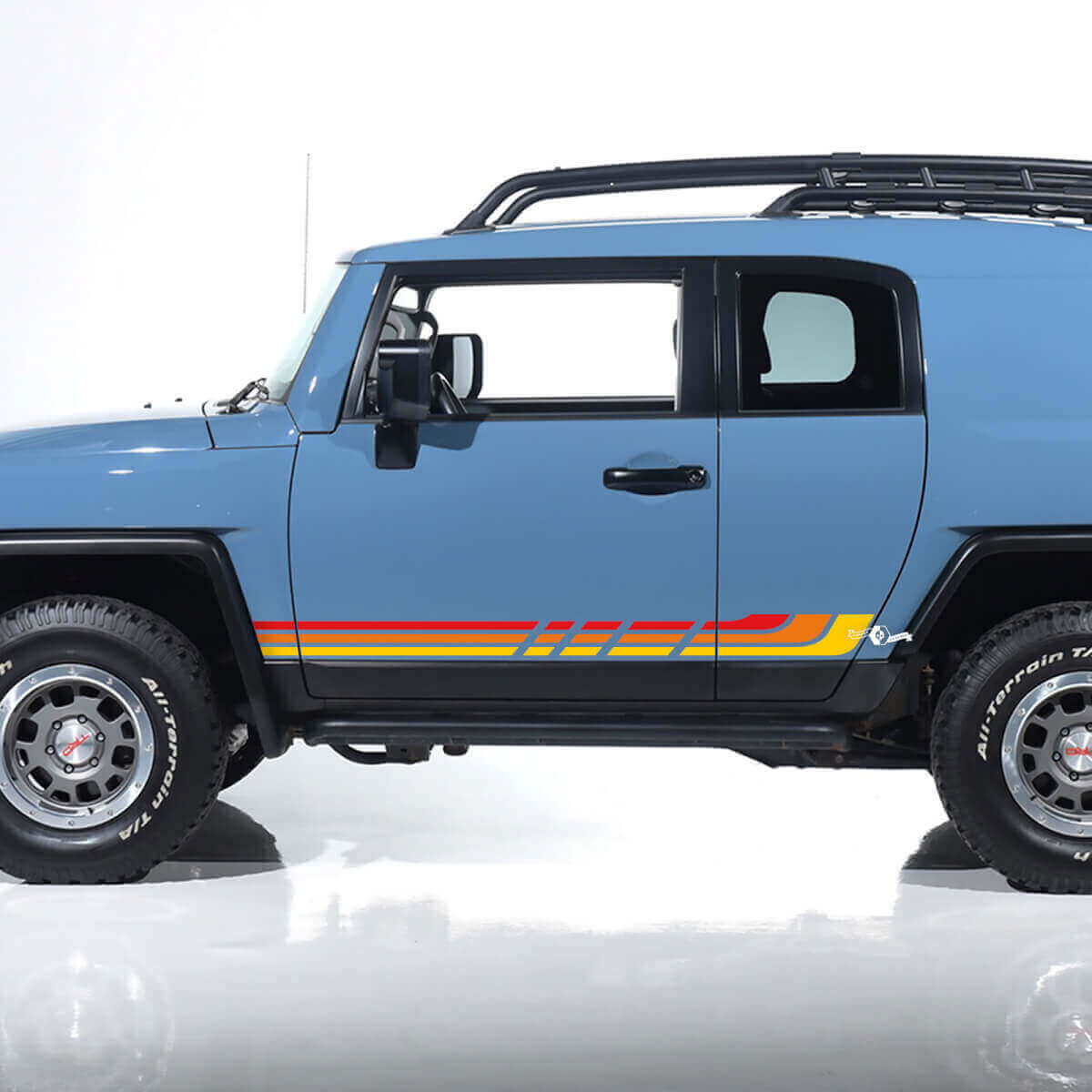 Kit de Calcomanías de Vinilo de Raya Lateral de Estilo Vintage para Toyota FJ Cruiser