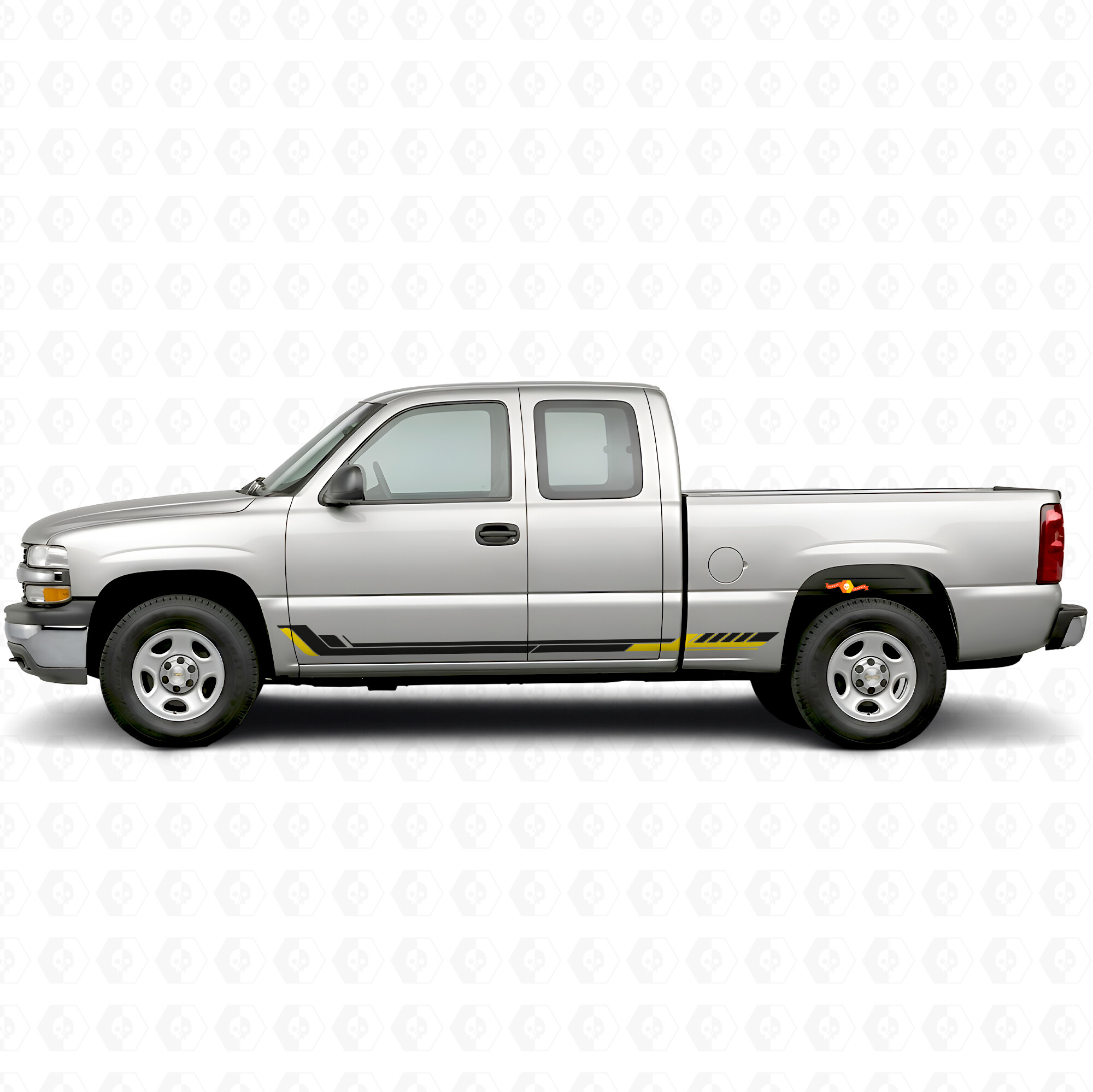 Líneas de vinilo para puertas y paneles laterales Racing Line para Chevrolet Silverado 1500 GMT800 1999-2007