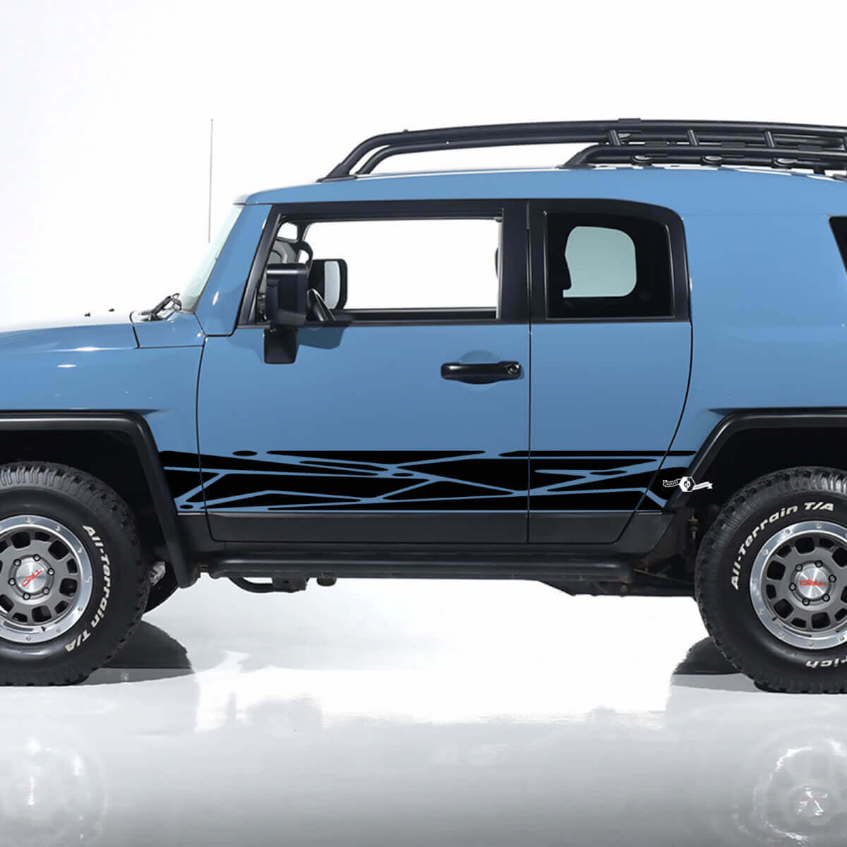 Toyota FJ Cruiser Side Door Stripes Calcomanías Pegatinas Gráficos - Kit de vinilo personalizado
