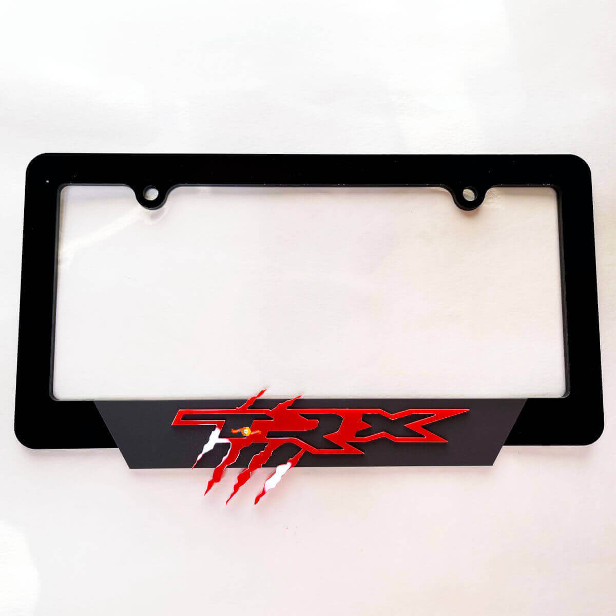 Marco de matrícula acrílico con marcas de garras TRX para Dodge Ram TRX