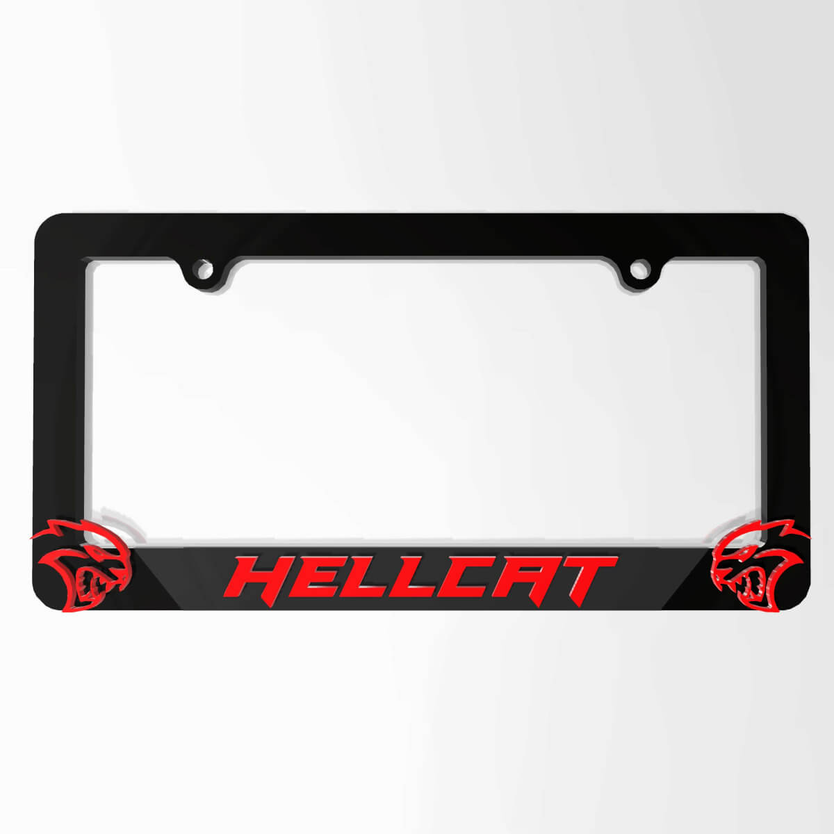 Hellcat - Cubiertas para matrícula de vehículo, marcos de decoración para vehículos aptos para Dodge Hellcat
