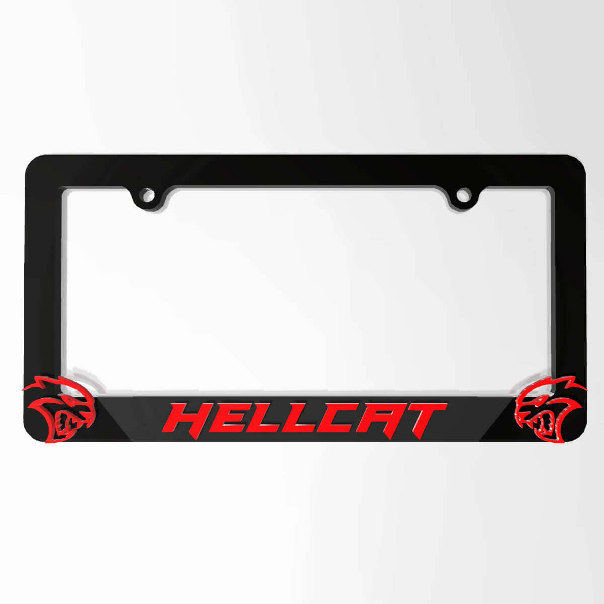 Hellcat - Cubiertas para matrícula de vehículo, marcos de decoración para vehículos aptos para Dodge Hellcat
