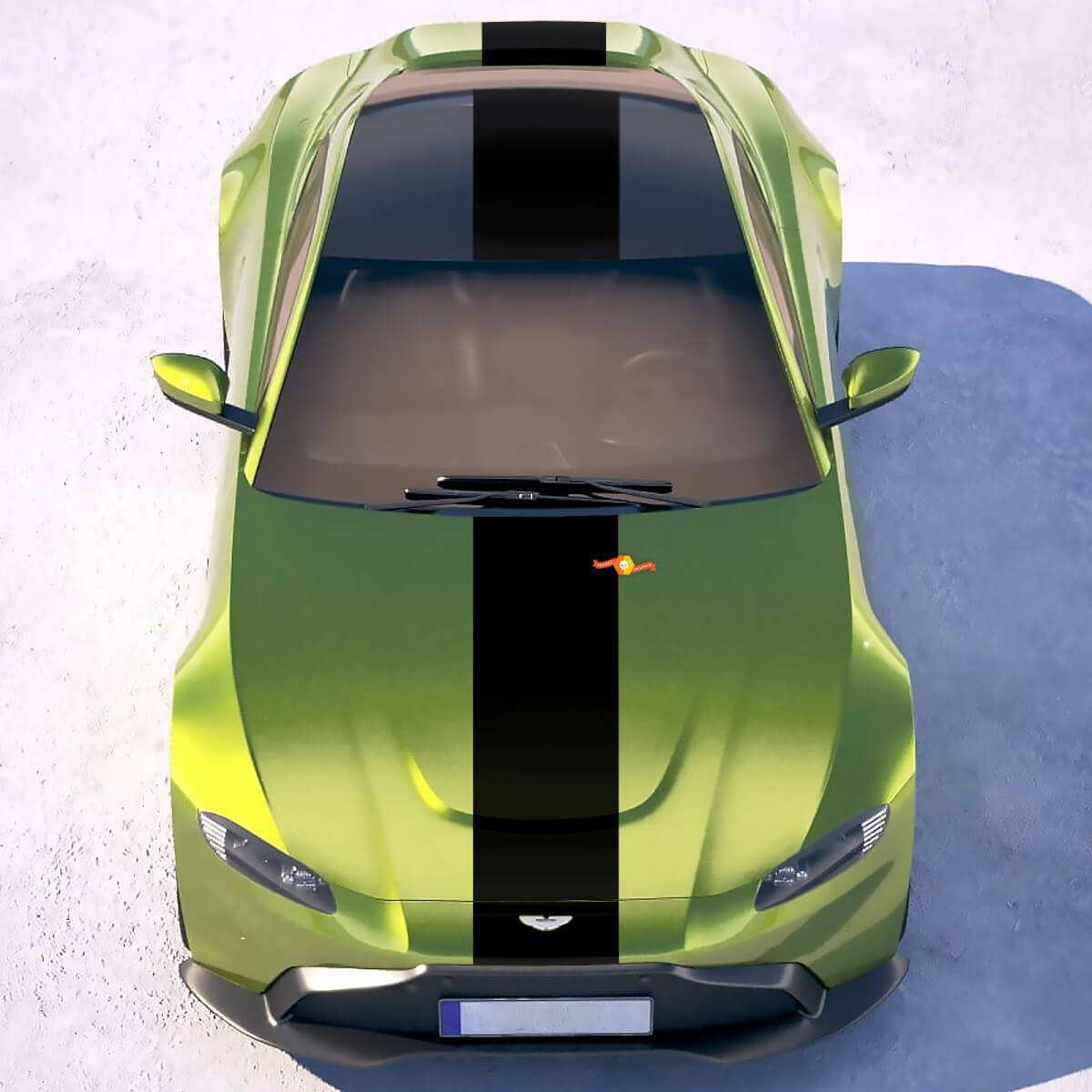 Calcomanías de vinilo para carrocería con franjas de competición para Aston Martin Vantage