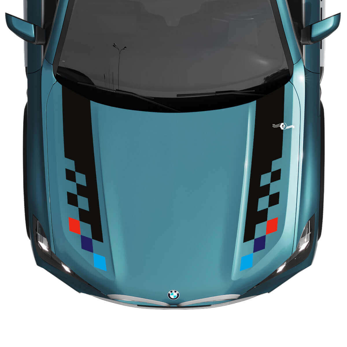 Calcomanía de Rayas a Cuadros para Capó BMW X5 G05 - Vinilo M Performance 2