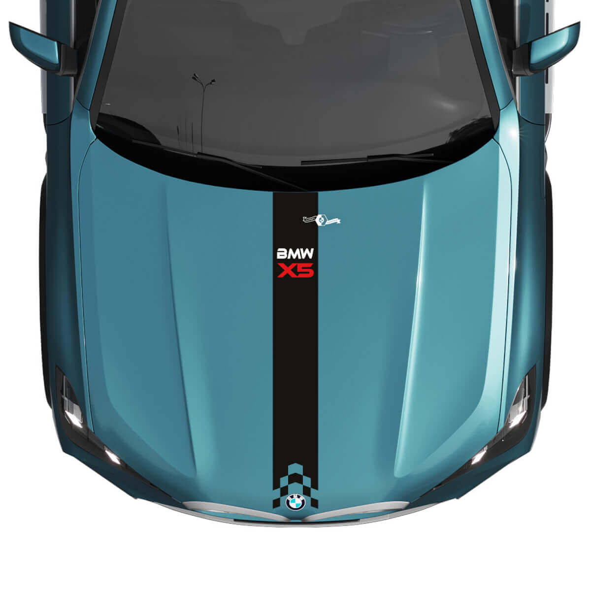 BMW X5 G05 Hood Central Degradado Raya Calcomanía Vinilo Etiqueta 2
