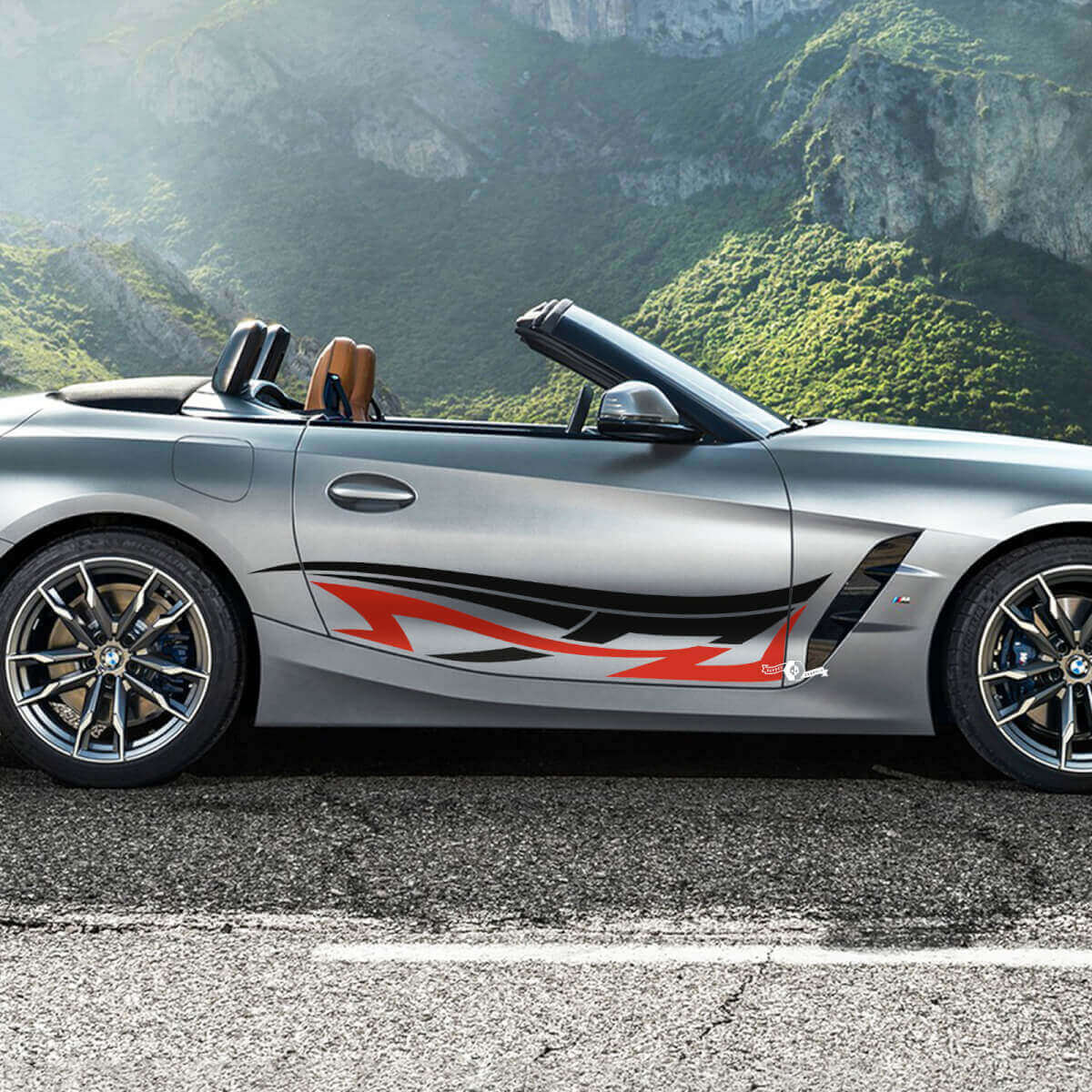 Calcomanía de Vinilo con Rayas Tribales para Puerta Lateral para BMW Z4