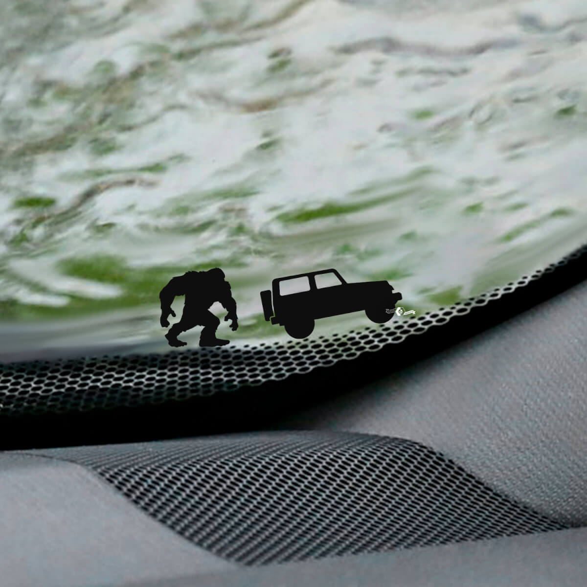 Calcomanía de esquina de huevo de Pascua para parabrisas Yeti Bigfoot Jeep Wrangler - Gráfico de vinilo personalizado 2
