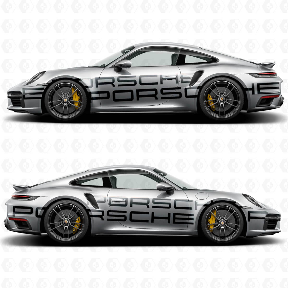 Etiqueta engomada lateral del logotipo del lado de carrera de la Copa Porsche 911 Carrera
