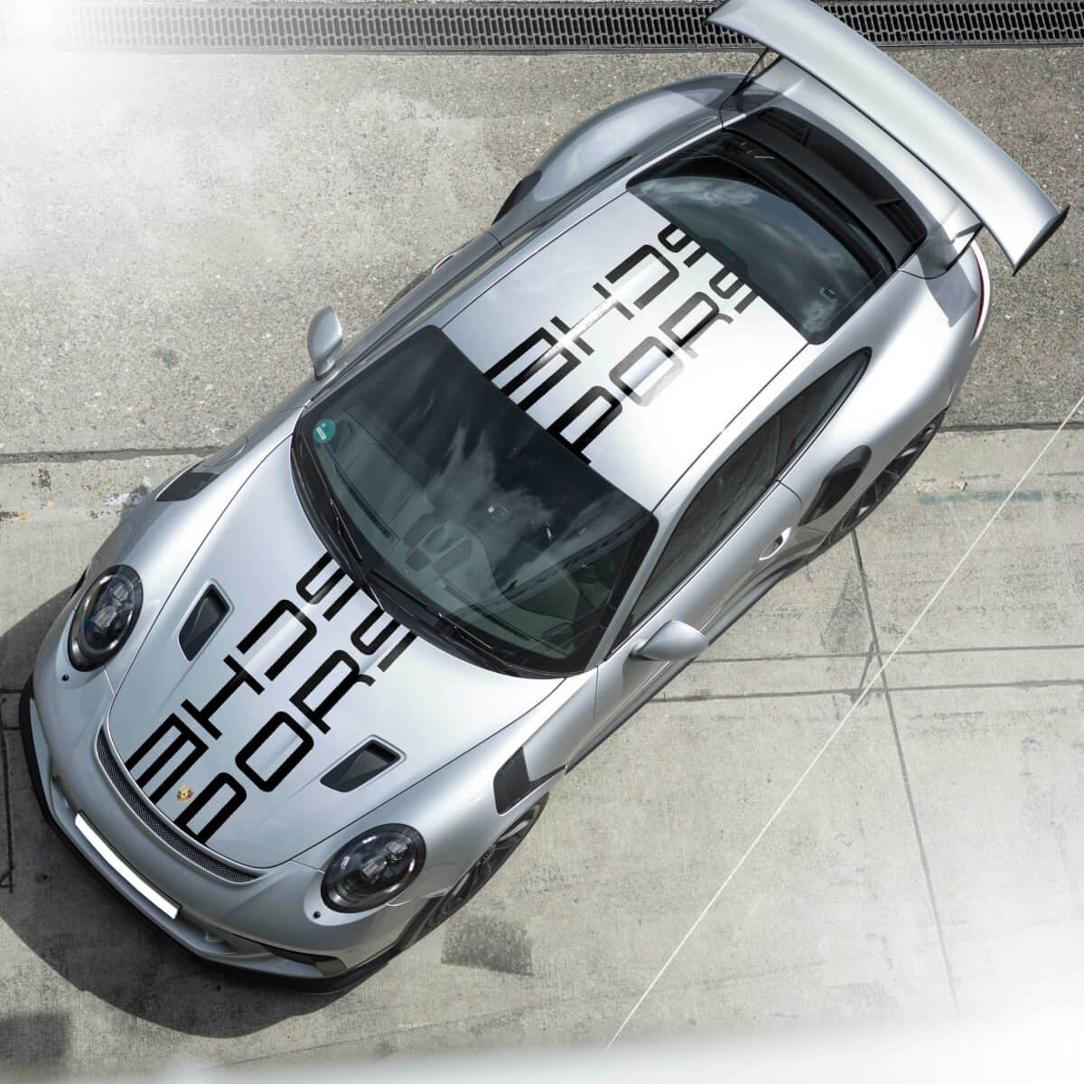 Etiqueta engomada lateral del logotipo del capó y del techo de la Copa Porsche 911 Carrera Race
