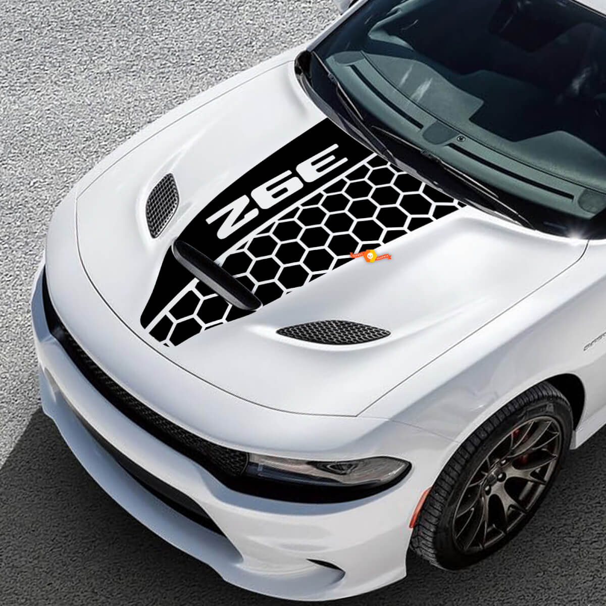 Hood Dodge 392 Challenger o Charger Hemi Vinilo Racing Calcomanía Etiqueta 2
