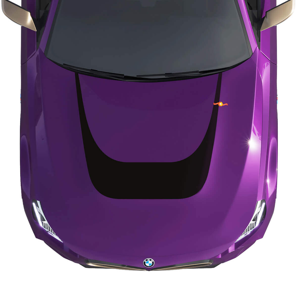 Calcomanía de vinilo en forma de U para capó para BMW M240 G42