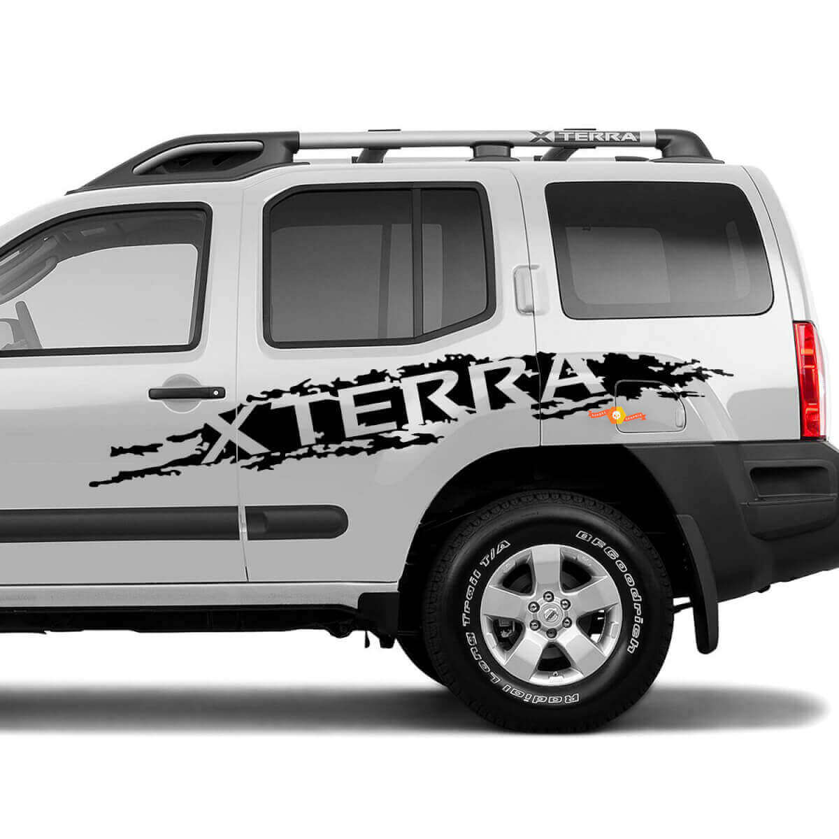 Kit de calcomanías de vinilo para el lateral con letras desgastadas Xterra para Nissan Xterra