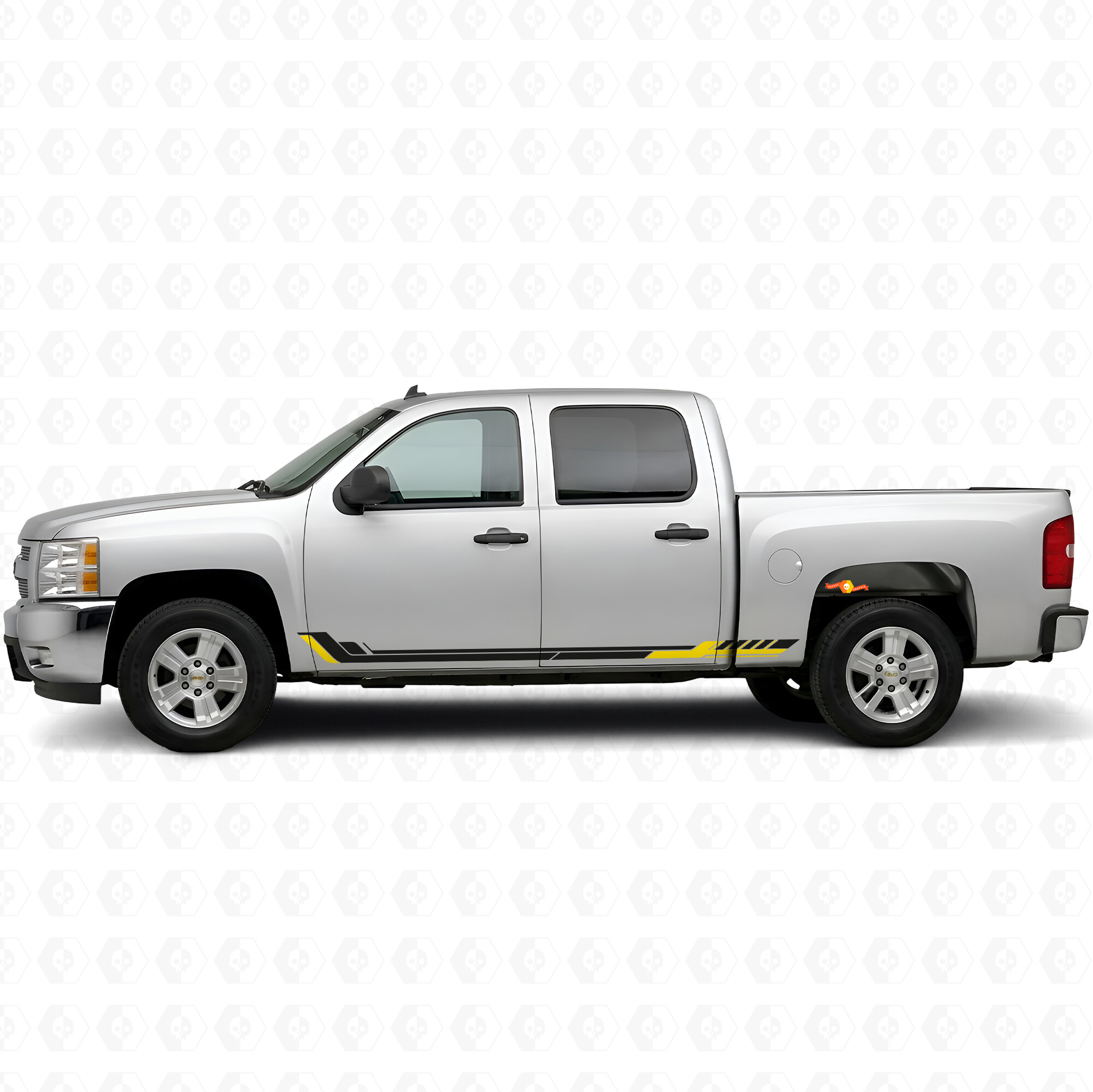 Tiras de Vinilo para Puertas y Paneles Laterales de Línea de Carreras para Chevrolet Silverado 1500 GMT900 2007-2013