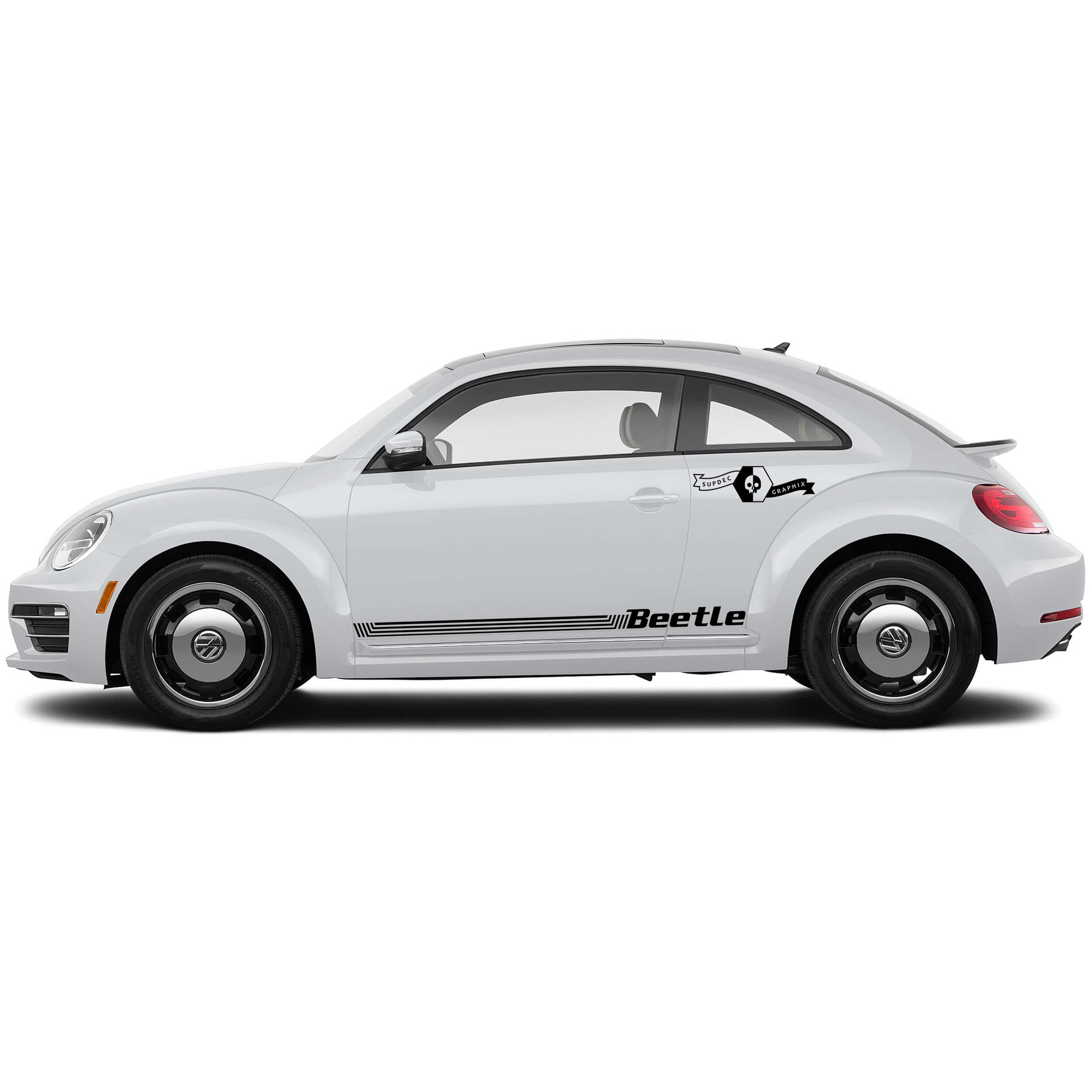 Volkswagen Beetle Puertas laterales Rocker Panel Vinilo Rayas Calcomanías Pegatinas 4
