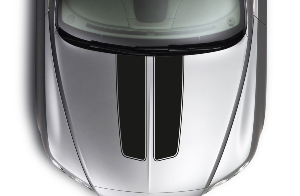 Doble par de rayas Racing Race Rally Hot Rod Car Truck Hood vinilo pegatina calcomanía