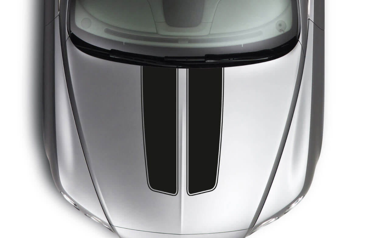 Doble par de rayas Racing Race Rally Hot Rod Car Truck Hood vinilo pegatina calcomanía