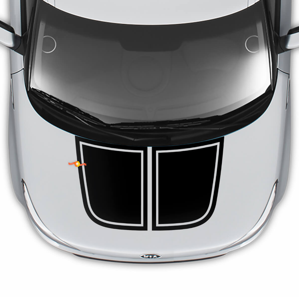 Calcomanías de vinilo para capó, pegatinas para Kia Soul
