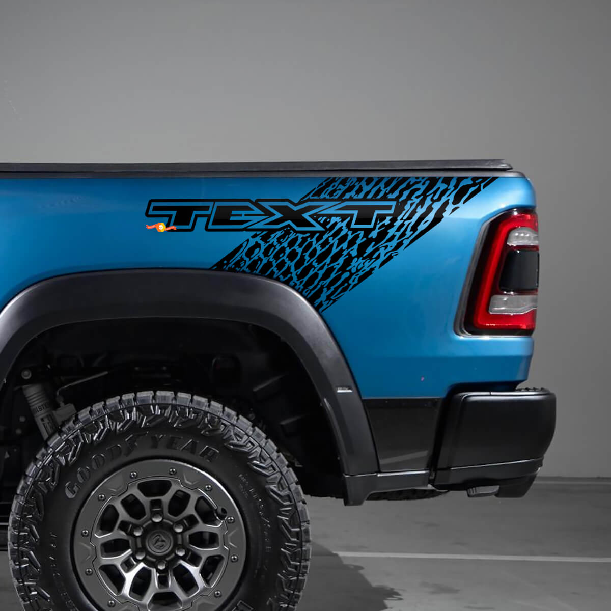 Kit de calcomanías de vinilo estilo piel de dinosaurio para capó y laterales traseros para Dodge Ram