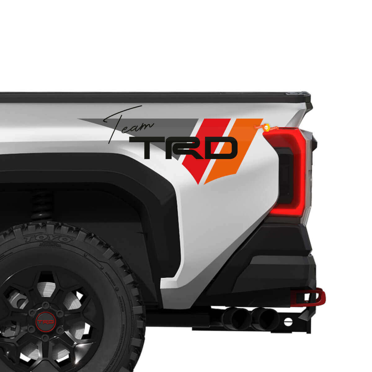 Kit de Pegatinas de Vinilo Estilo Vintage para los Laterales de la Cama TRD Team para Toyota Tacoma