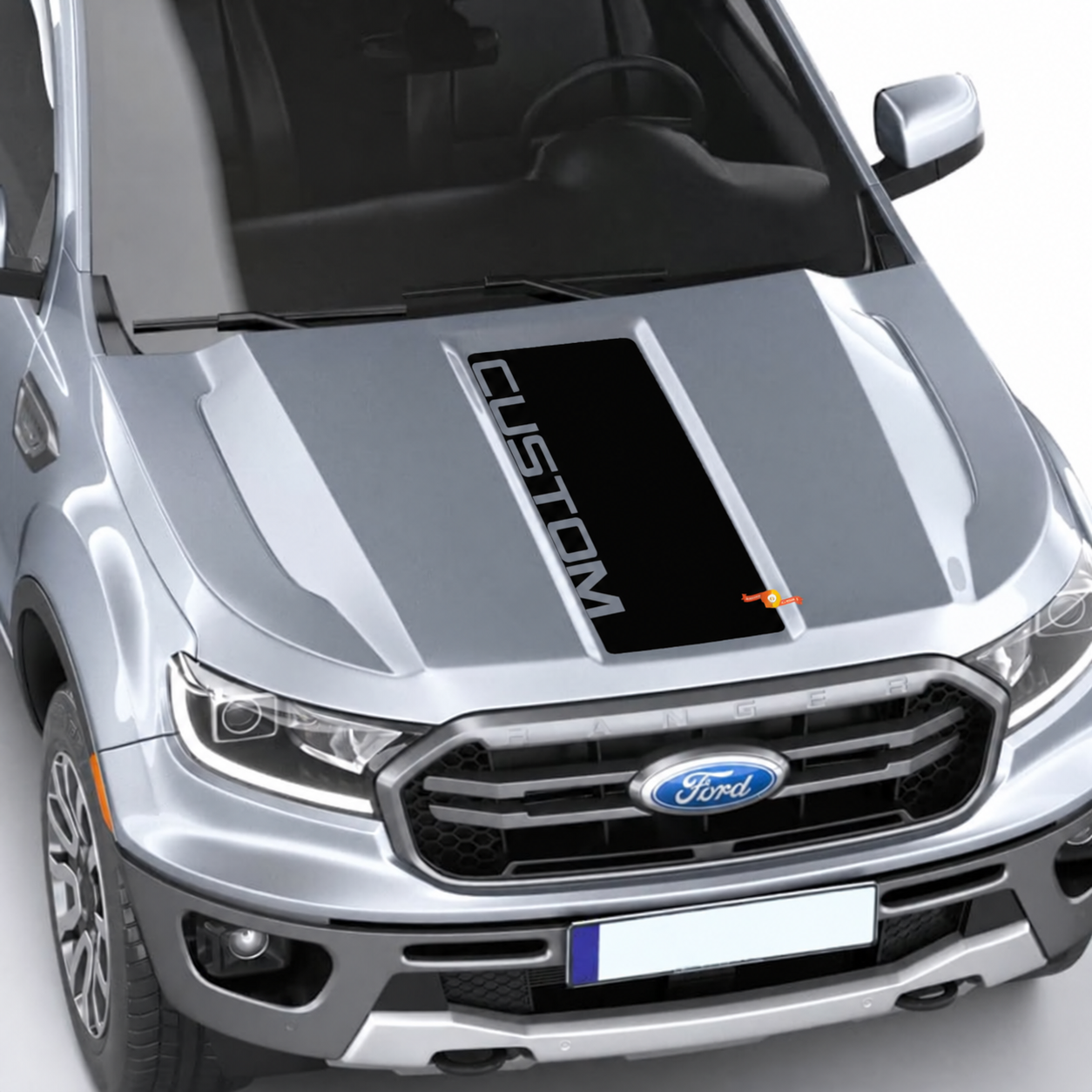 CUSTOM Edge Letter Center Hood Panel Capó Adhesivo de vinilo para Ford Ranger