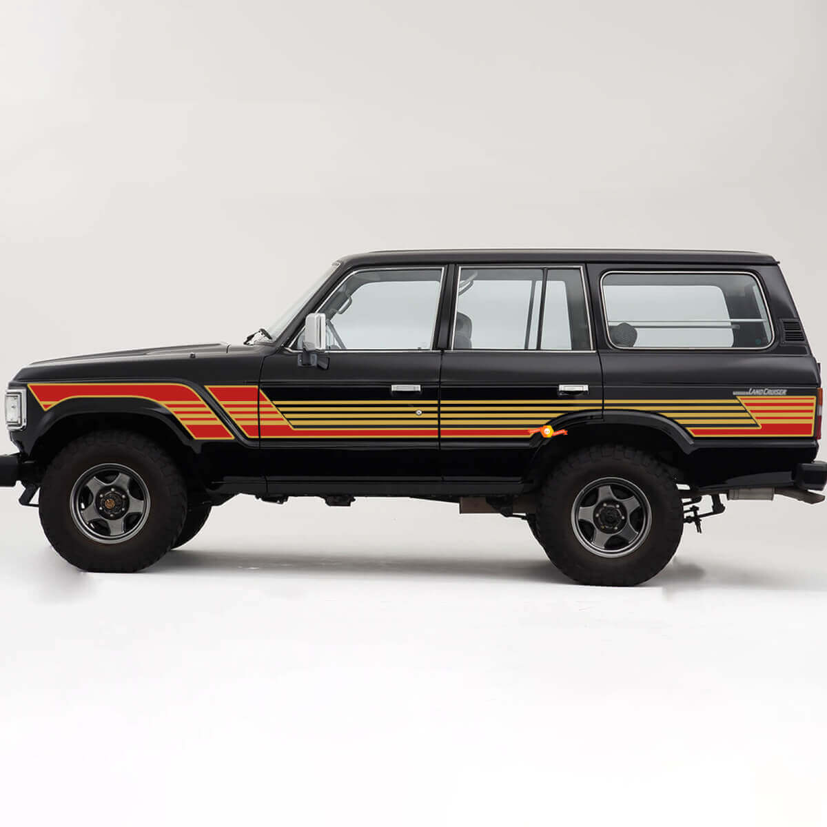 Kit de rayas de lencia de rayas laterales retro de rayas Fit Toyota Land Cruiser FJ60 FJ62 1982-1991

