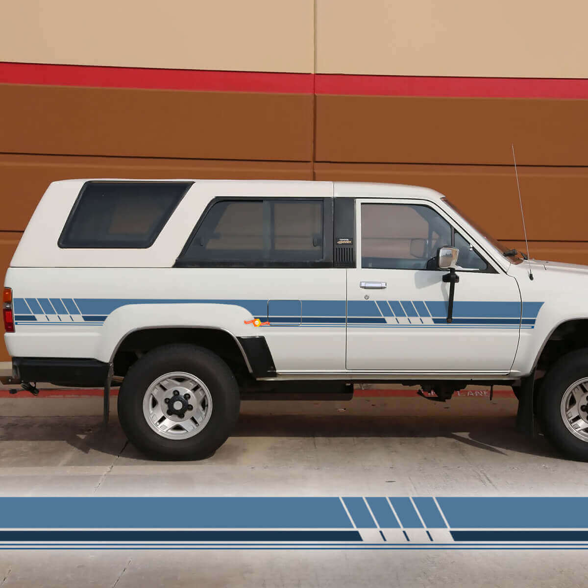 Calcomanías de vinilo de rayas laterales para la camioneta clásica Toyota 4Runner SR5 vintage de la vieja escuela
