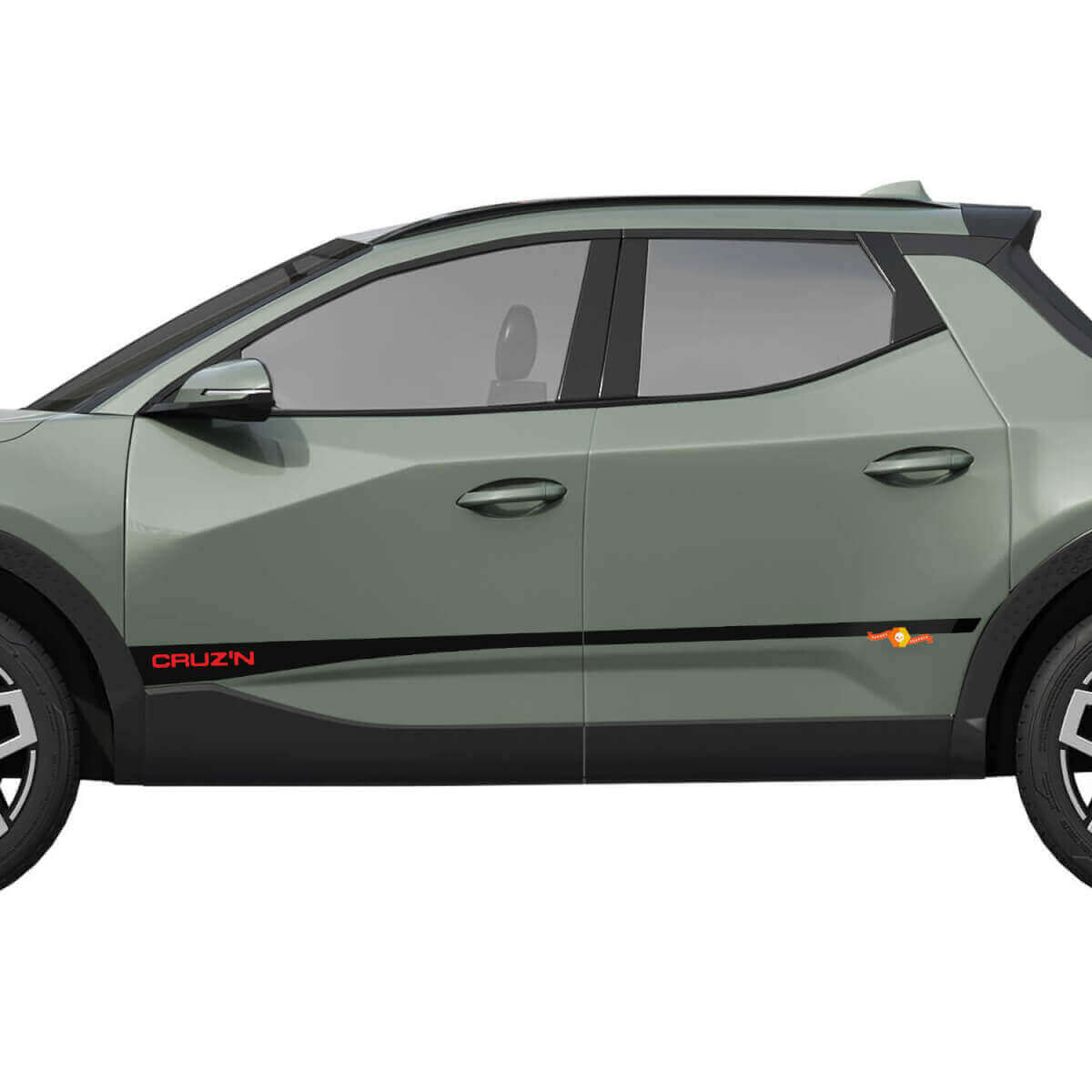 Cruzn Rally Side Rocker Panel Vinilo Pegatinas Calcomanía Ajuste gráfico para Hyundai Santa Cruz
