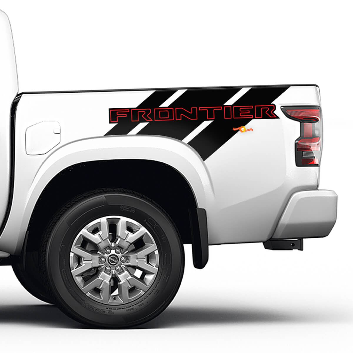 2X Nissan Frontier Pro-4X Cama Camión Coche Vinilo Ambos Lados Pegatinas Calcomanías Gráficos 2 Colores
