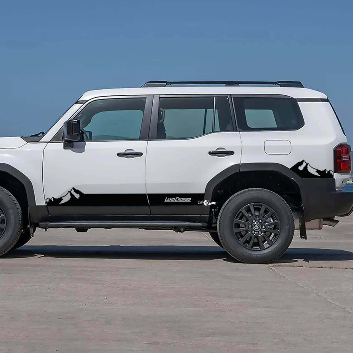 Calcomanías vinílicas para paneles laterales de rocas Mountains para Toyota Land Cruiser