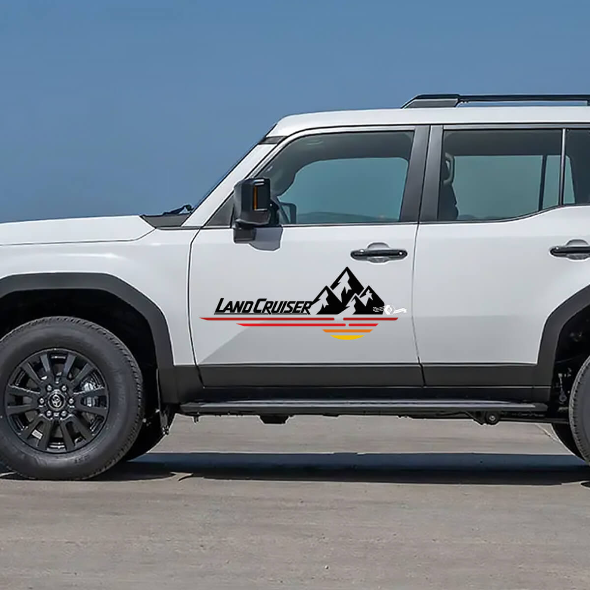Toyota Land Cruiser Naturaleza Escena Montañas Puertas Calcomanías Vinilo Pegatinas Gráfico 2
