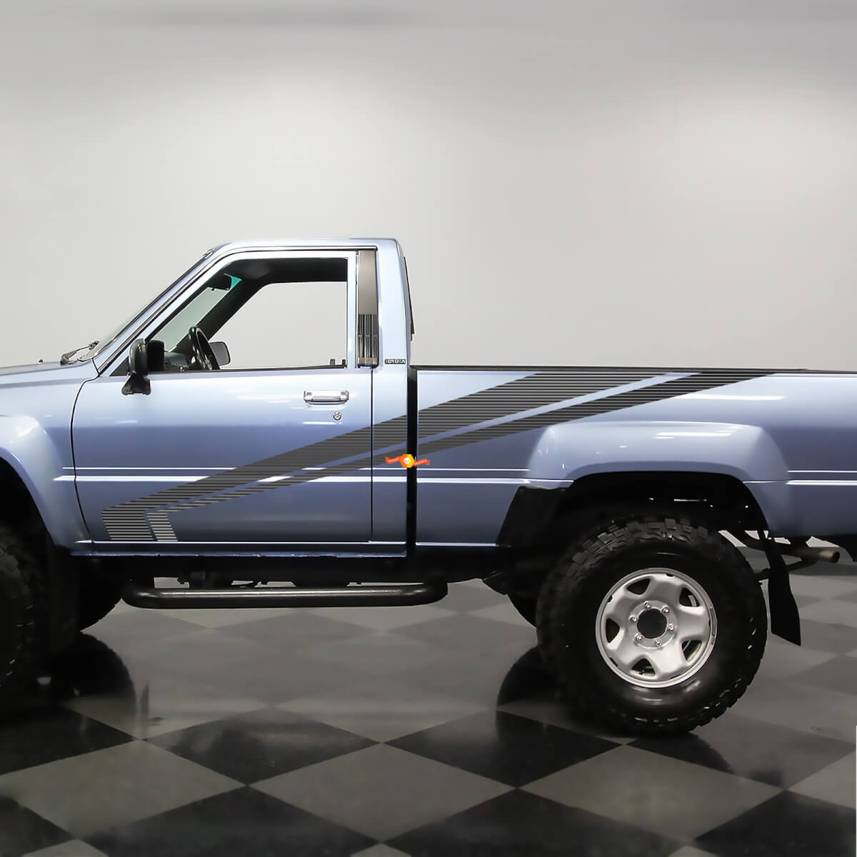 Pegatinas clásicas de vinilo con rayas laterales para camioneta Toyota Hilux SR5
